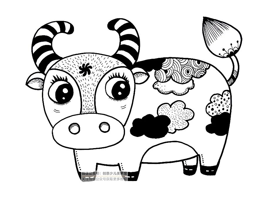 彩铅线描相结合儿童画,儿童画教程大全简单画动物