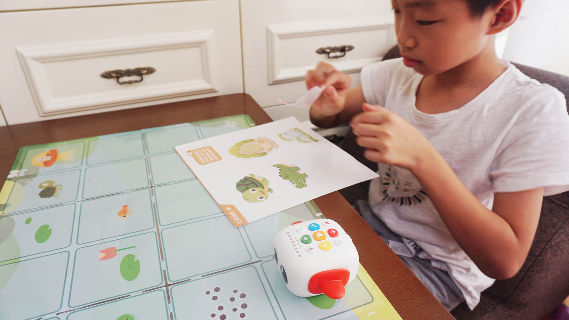 玛塔小q编程机器人示范课,不用编程做机器人