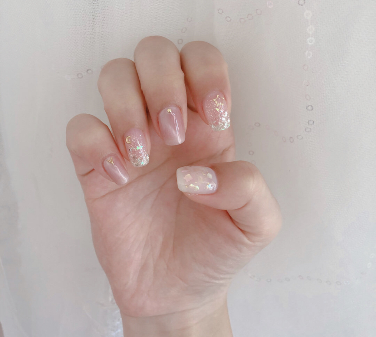 仙气十足的透明美甲,赶走夏日炎热怎能少得了它