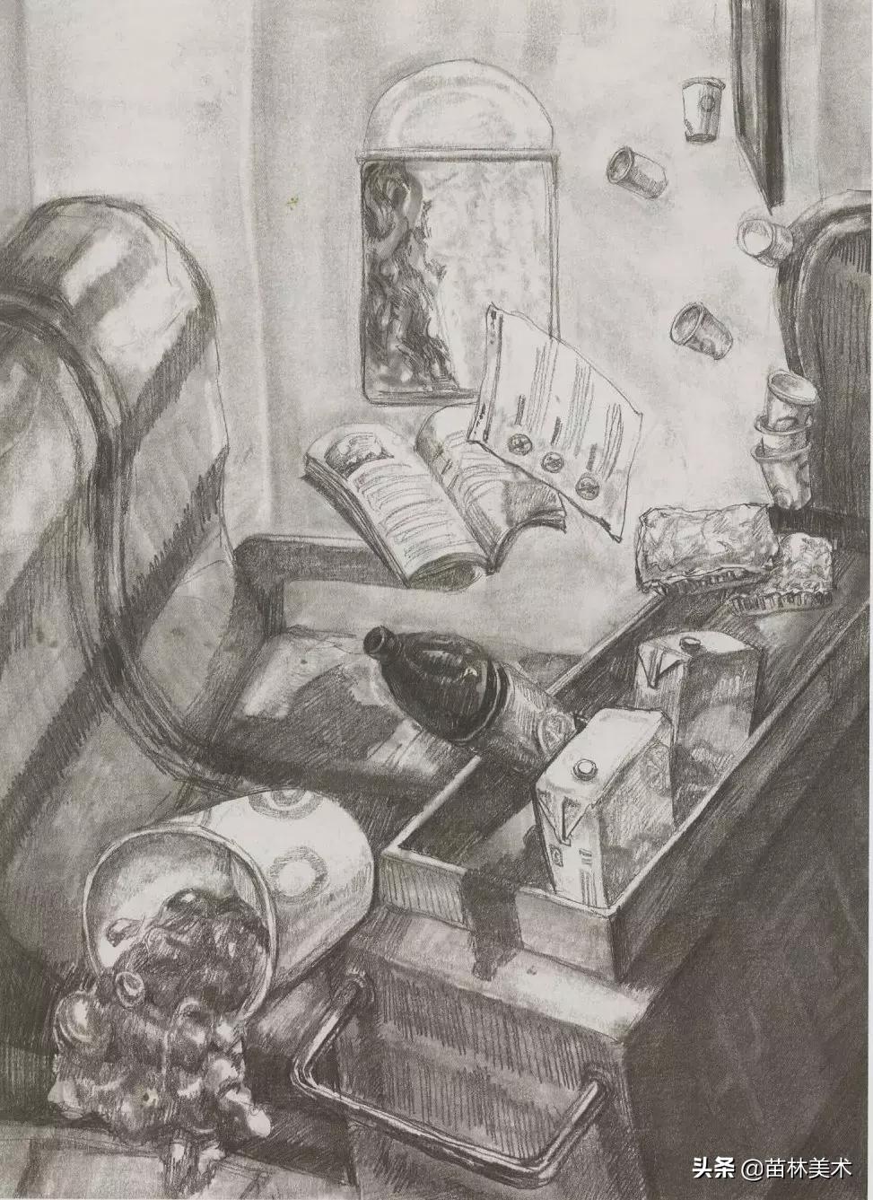 清华美院精微素描高分卷,清华美院设计素描光影解析