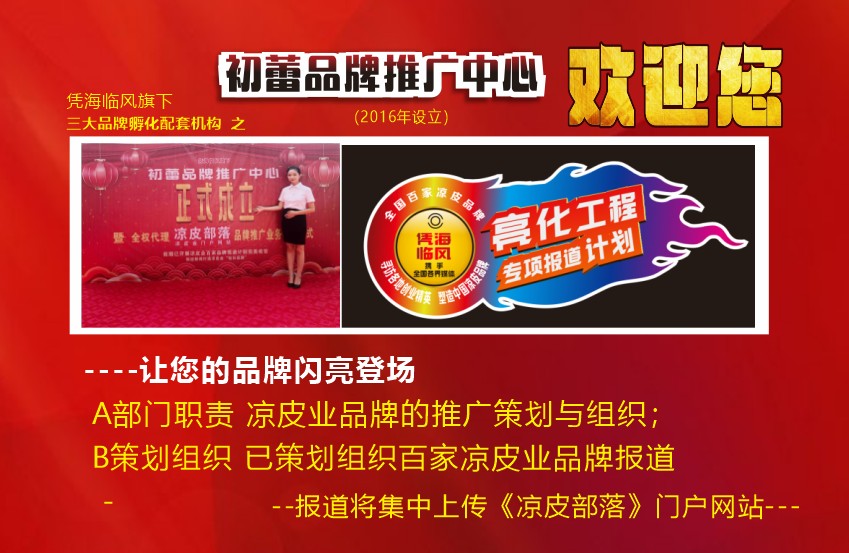 初蕾推广中心落地，系统助推凉皮业品牌闪亮登场