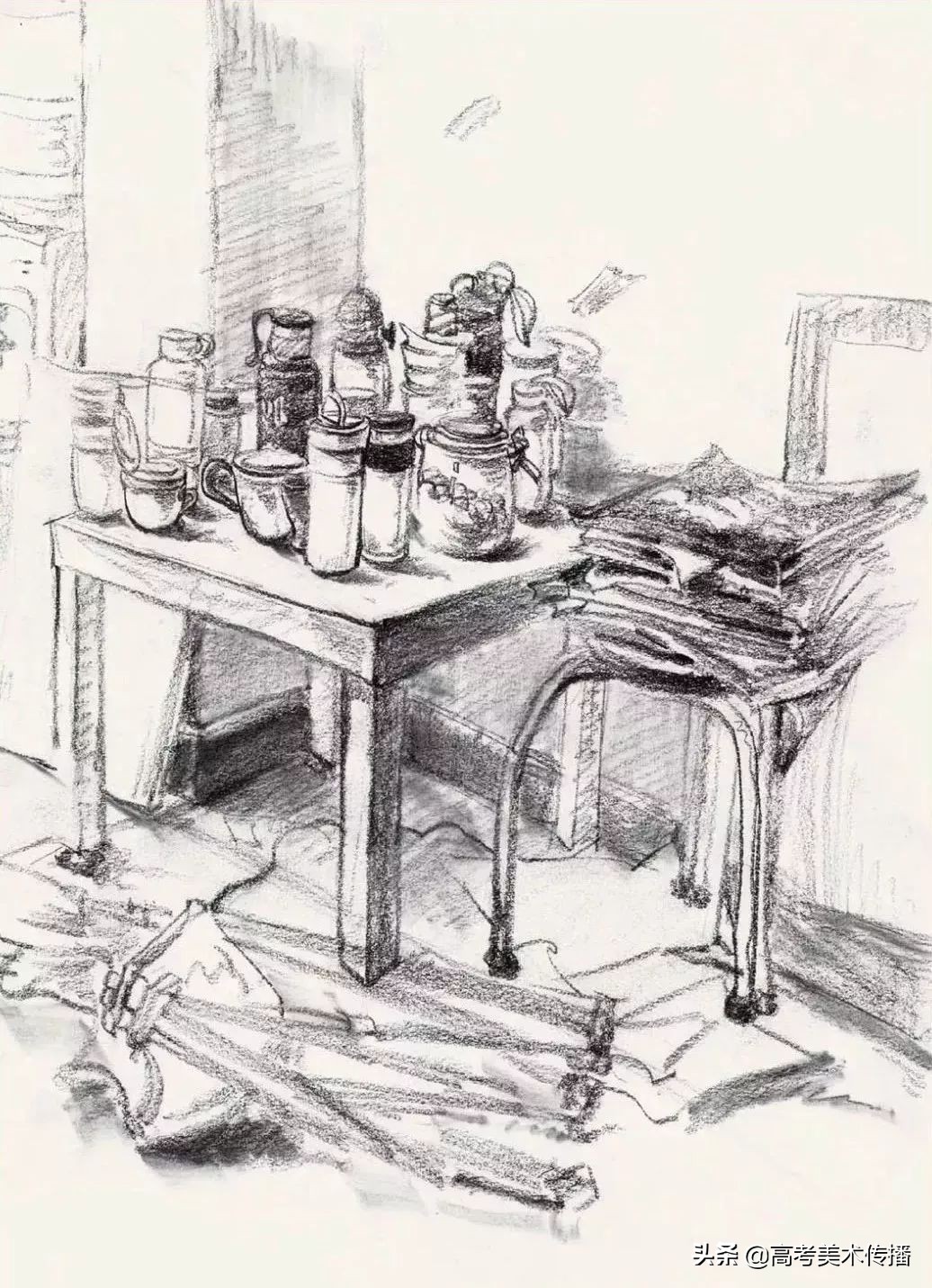 考前速写和大学速写,速写校考人像高分卷