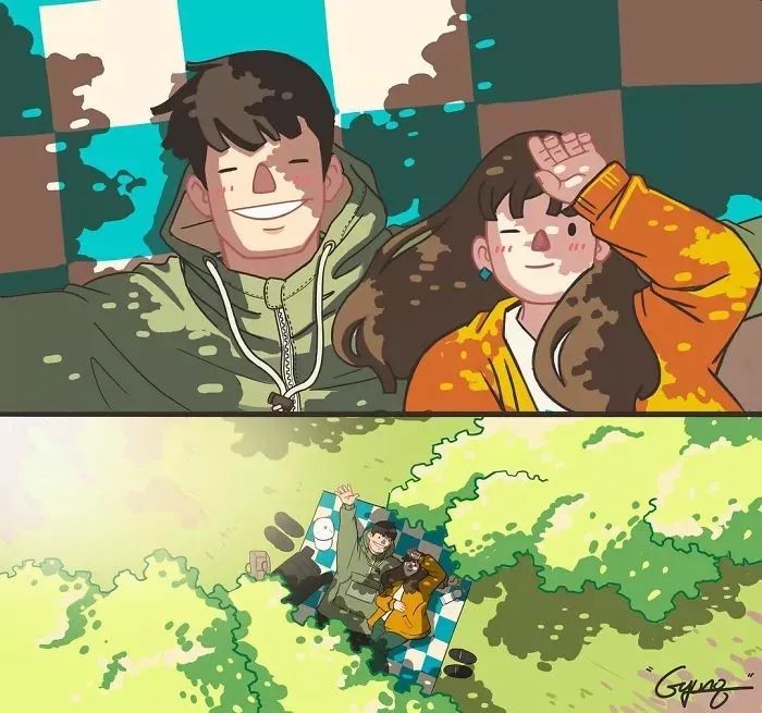 韩国插画师爱情故事,韩国插画大师情侣