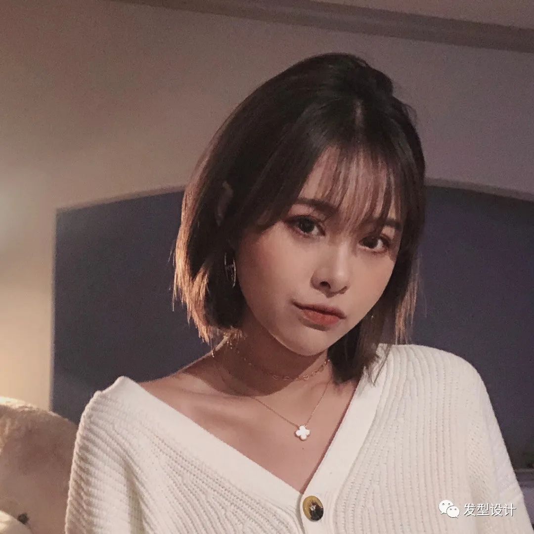 八大网红刘海短发,无刘海短发发型女