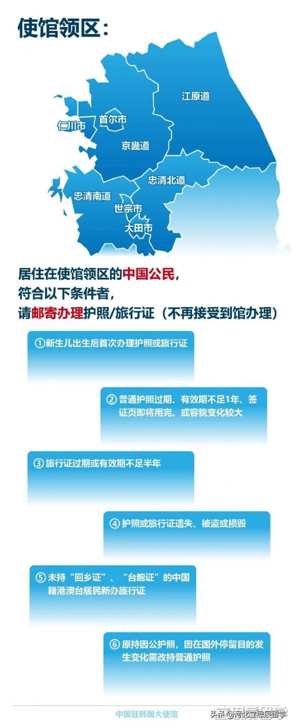 中国驻韩国大使馆最新通告,韩国驻中国大使馆护照办理流程