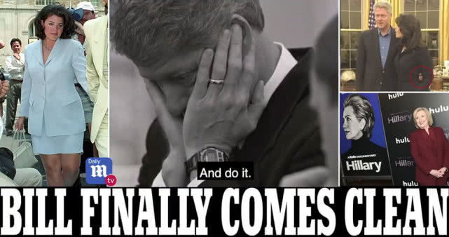 克林顿首谈和莱文斯基过往:发生关系为缓解焦虑,向女儿坦白最难