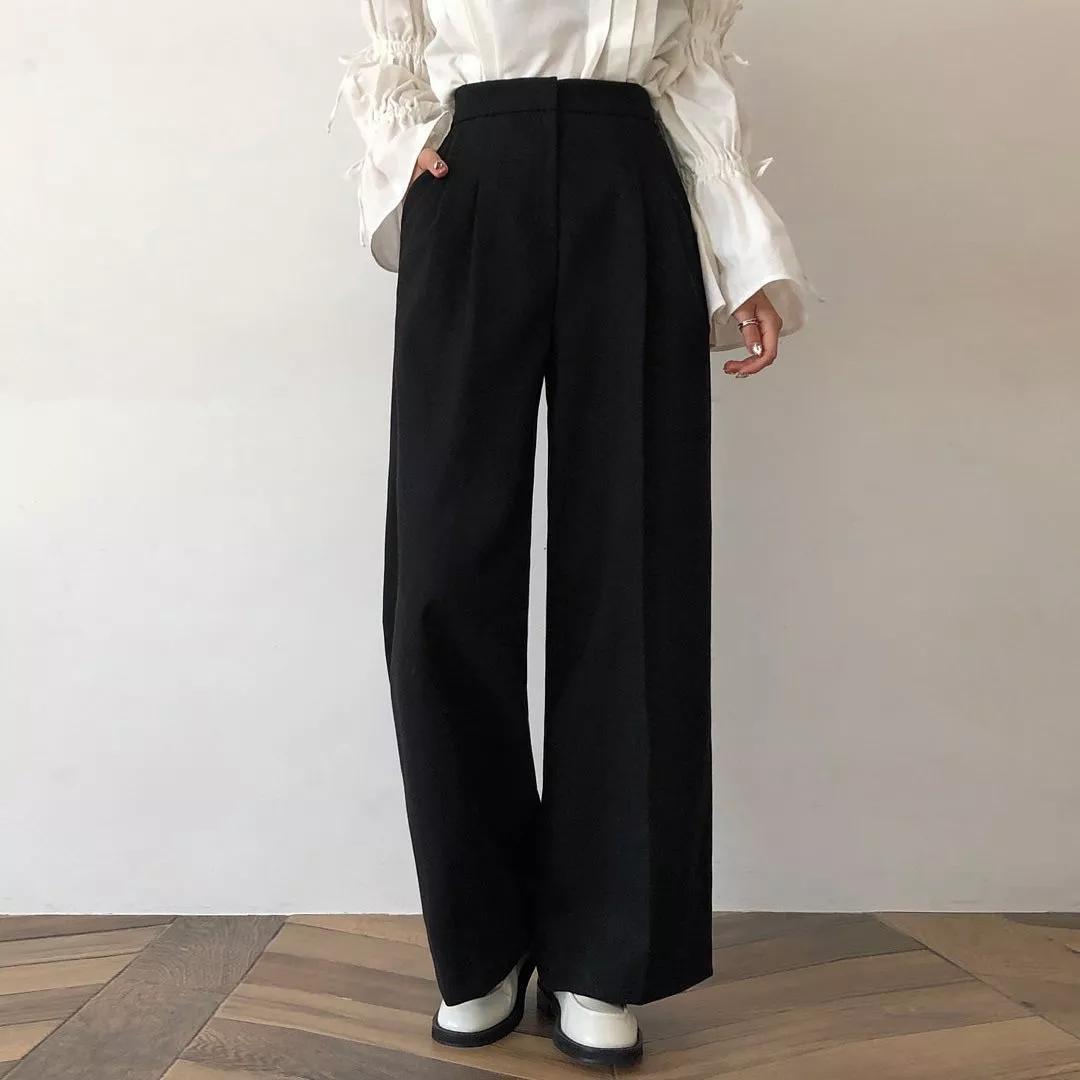 高个气质高腰阔腿裤,矮个子宽松阔腿裤145-150爆款潮款