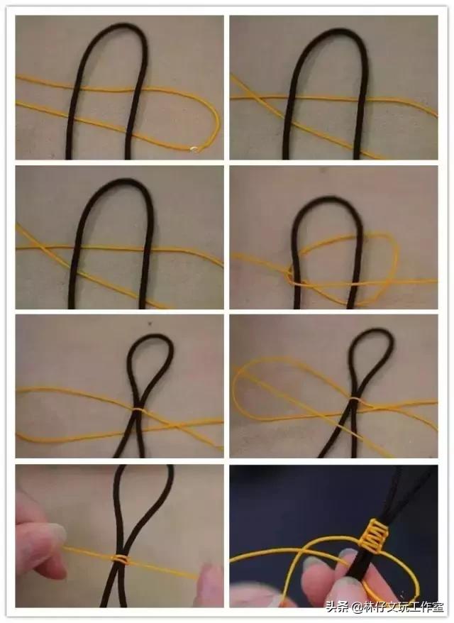 佛珠手串中间绳结打法,小佛珠手串怎么穿绳打结