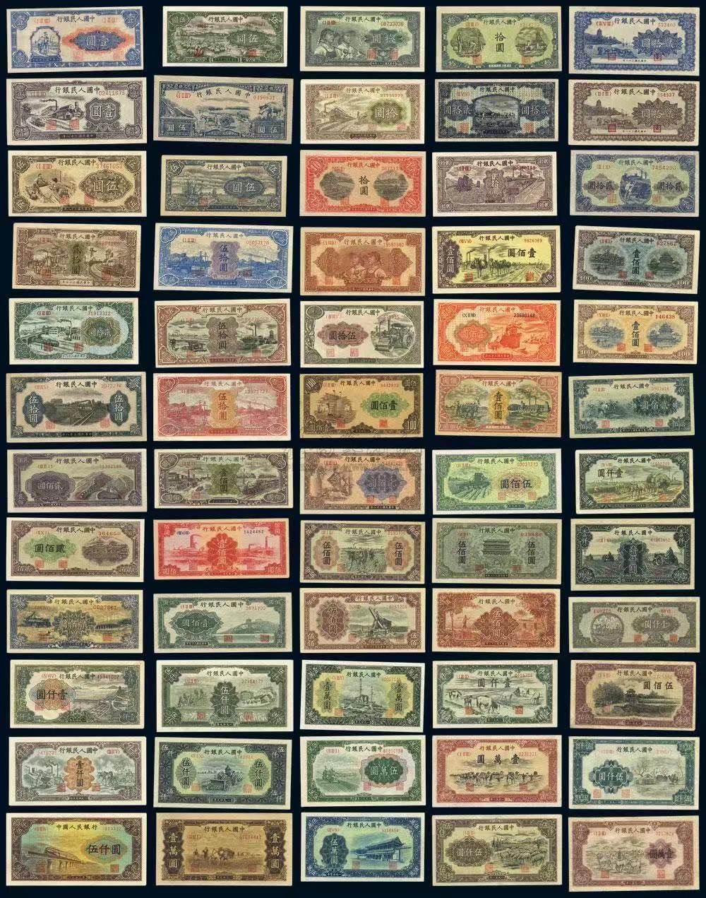 中国人民银行发行的所有人民币