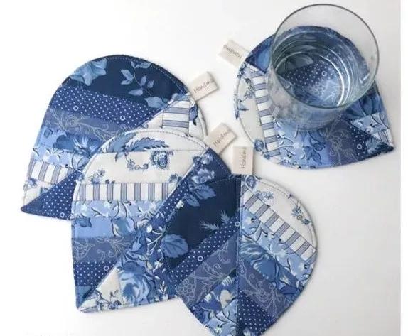 旧布子做杯垫教程,废布做简单杯垫