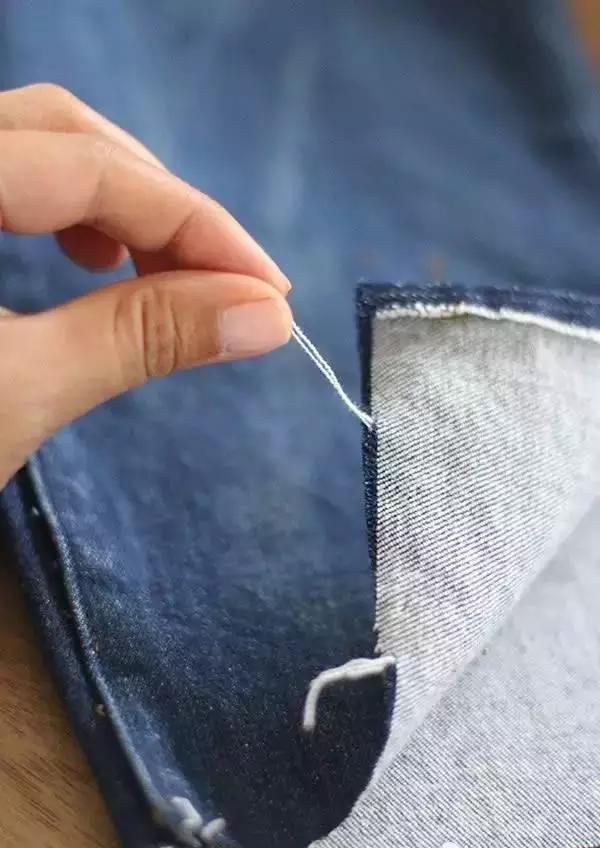 旧牛仔裤怎样改造流苏,家里面的废牛仔裤旧布料利用