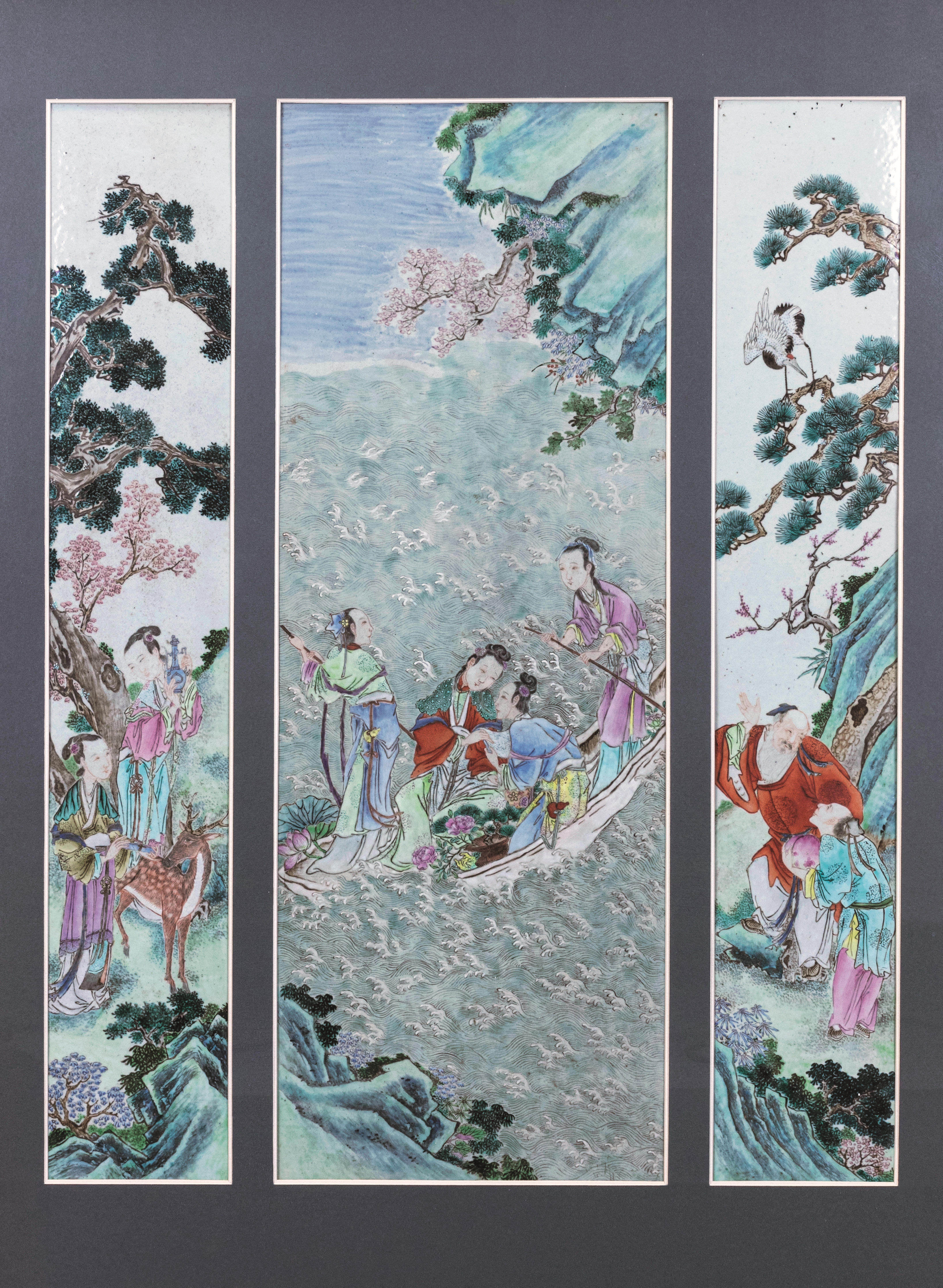 仿清民国粉彩大花瓶插花,乾隆粉彩百鹿尊插花