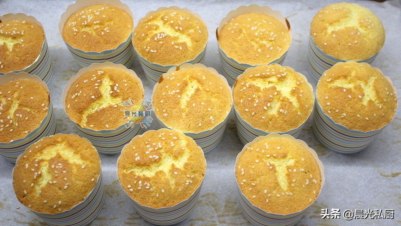 自制老式脆皮小蛋糕，不用水不用油，只用3种原料做出童年的味道