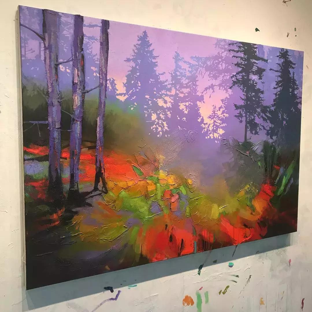 三个画家笔下的雪景,三位油画家的风景画