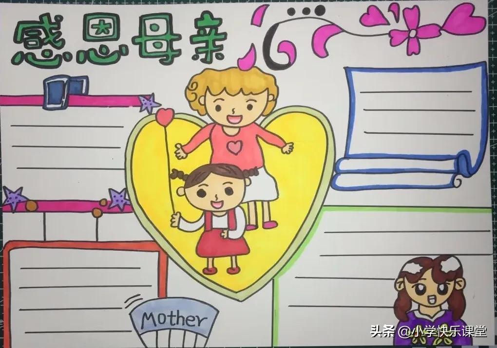 画1张母亲节感恩为主题的手抄报,感恩母亲节手抄报祝福语