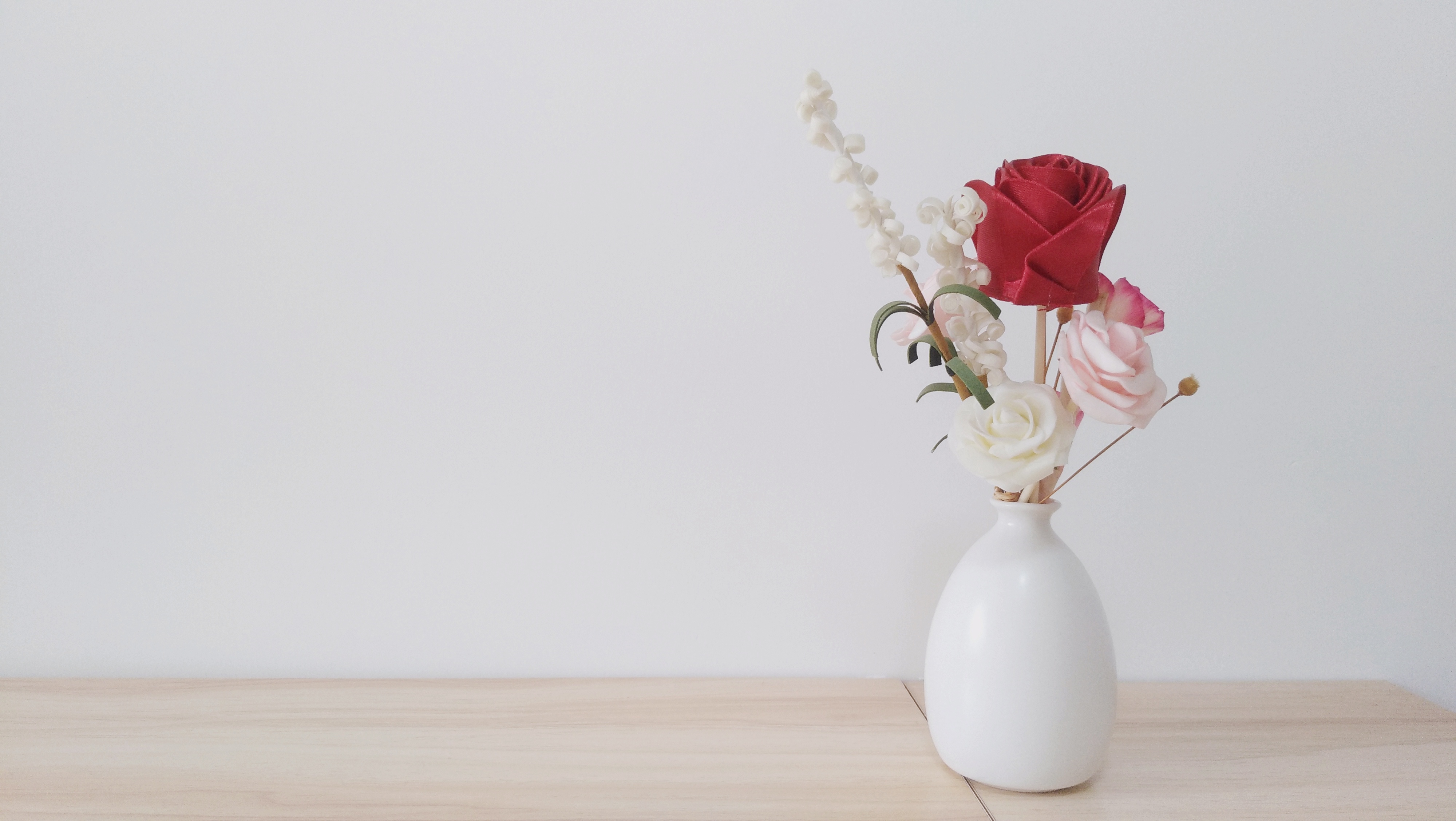 自制丝带玫瑰花花束,自制玫瑰花发饰图解