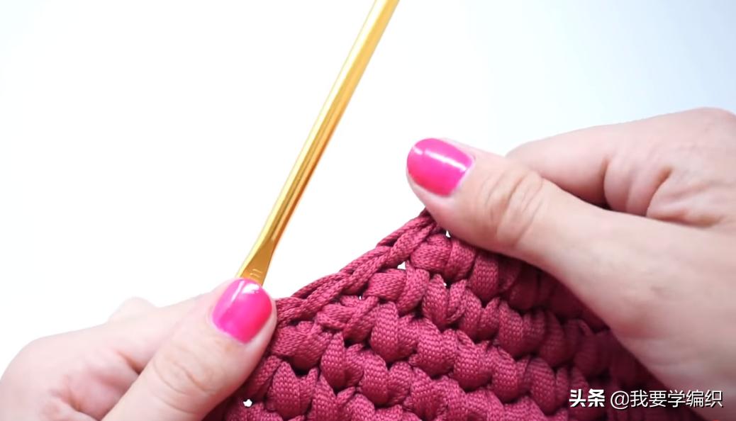 简单大方钩编单肩包图解,简单勾织小包包方法