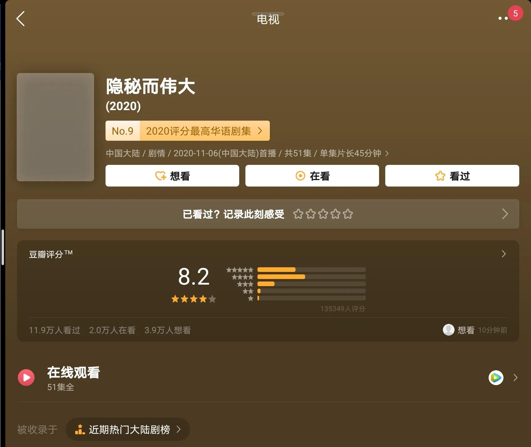 不容错过的十大热门电视剧推荐,2022年最热门电视剧排行榜前十名