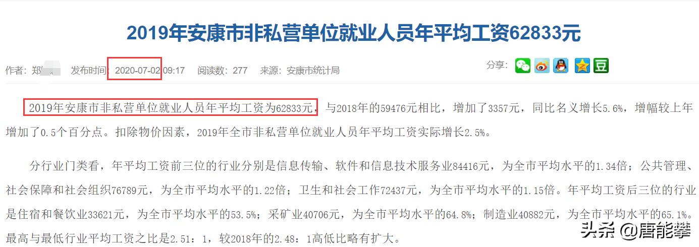 陕西汉中历年平均工资,汉中平均工资一览表