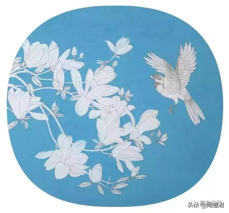 宋人工笔花鸟临摹步骤,工笔花鸟玉兰的画法