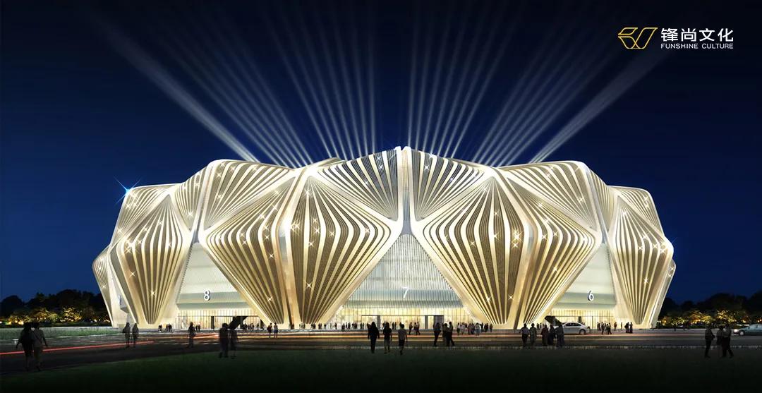 恒大十万人专业足球场图片,恒大十万人球场灯光效果图