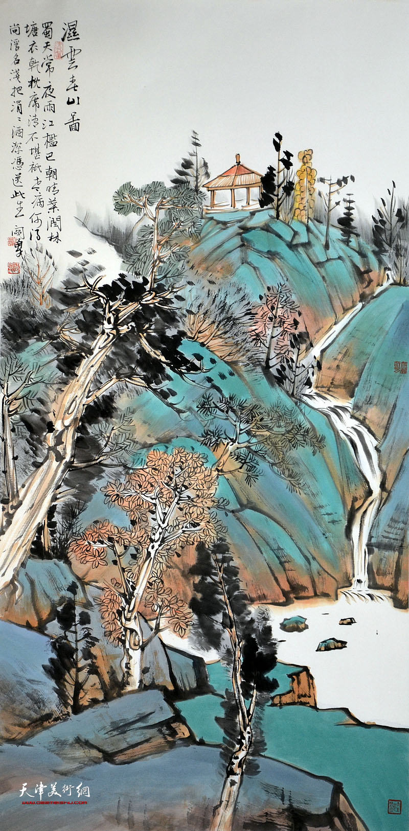 天津市青年山水画家闫勇,天津画家闫勇作品