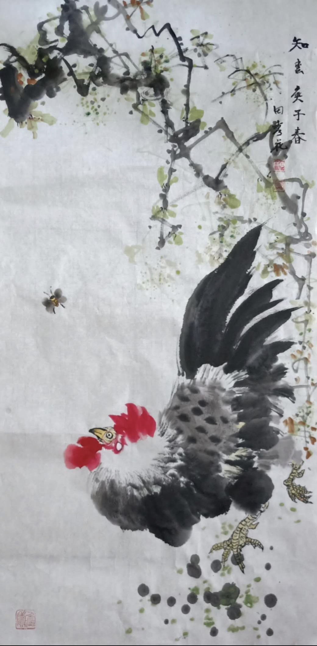 欣赏中国画山水芙蓉,田秀花牡丹画作品欣赏