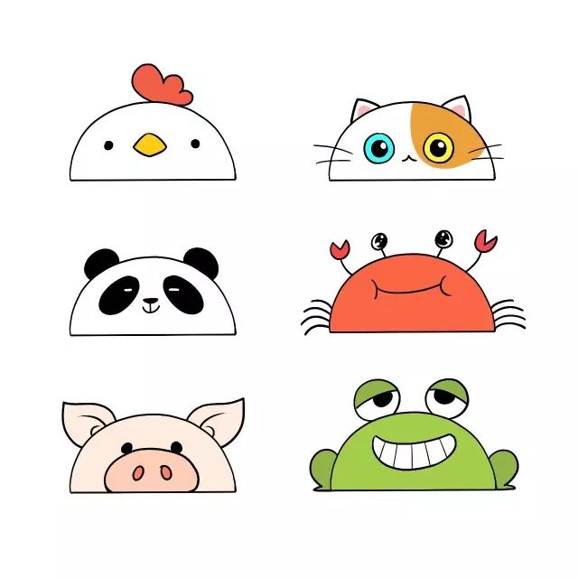 半圆动物简笔画,简笔画半圆动物可爱简单