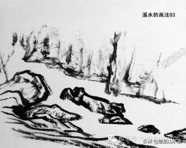 曾刚山水画视频水的画法,山水画教程水粉画