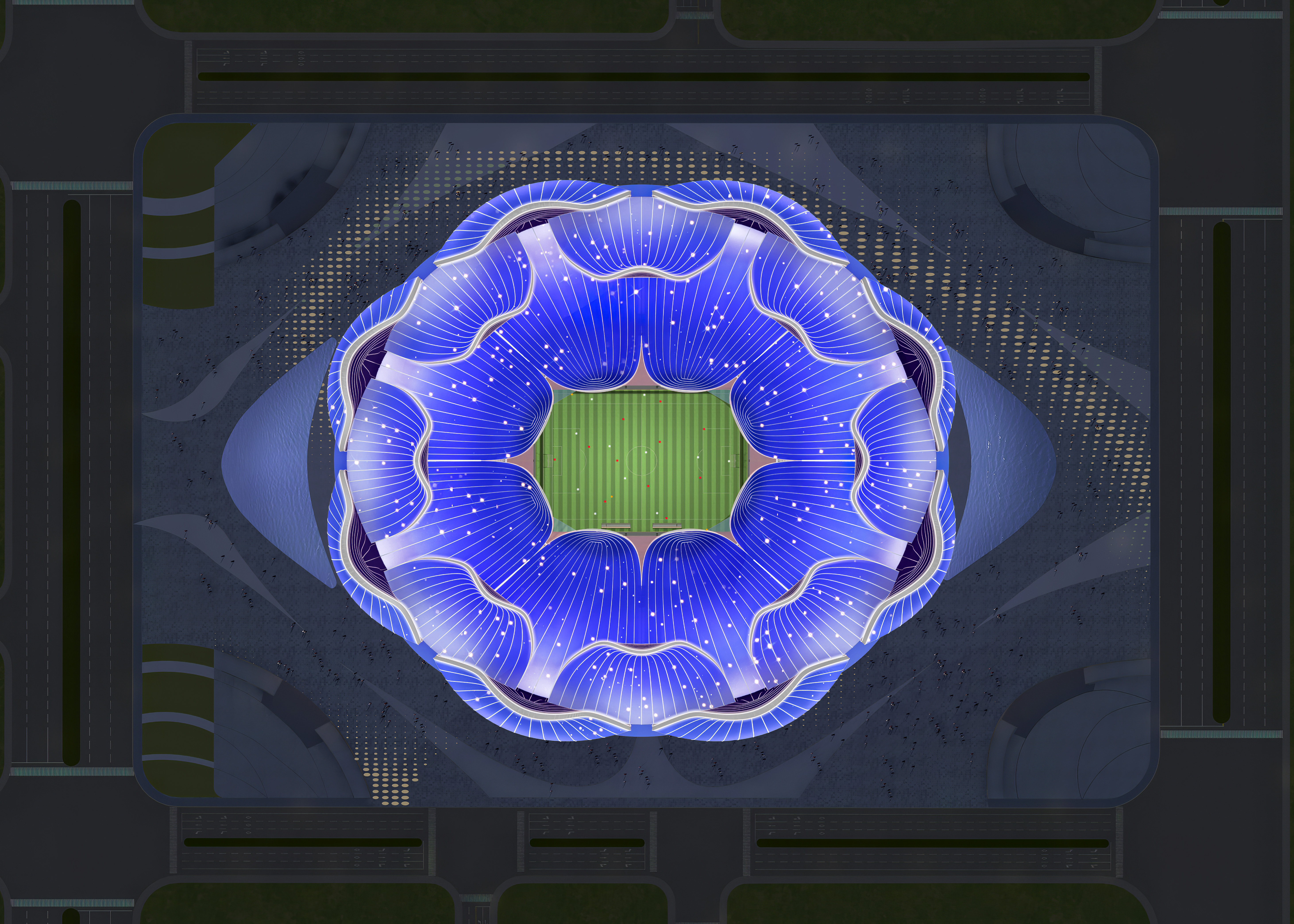 广州恒大莲花足球场效果图,广州恒大足球场设计