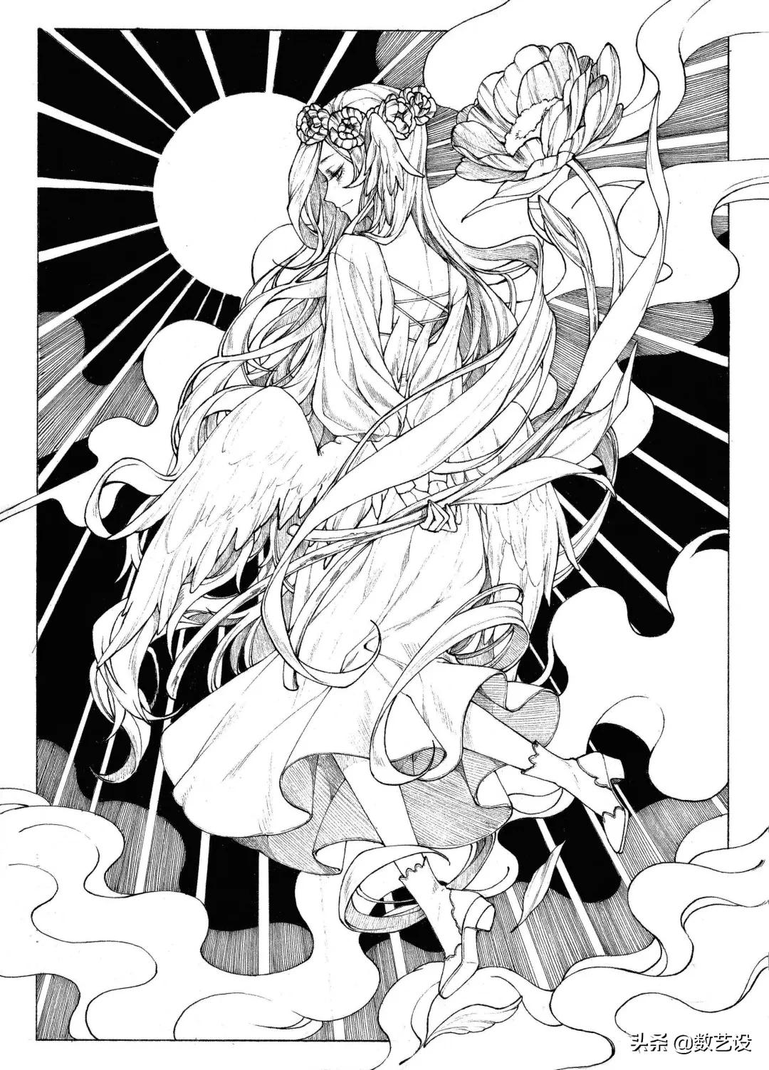 用15种颜色画的画特别漂亮,好看又复杂的又有颜色的画