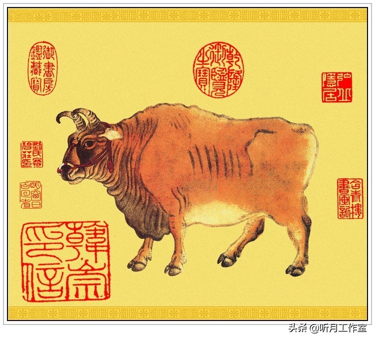 五牛图唐韩滉纯银纪念币2009,唐韩滉五牛图作品分析