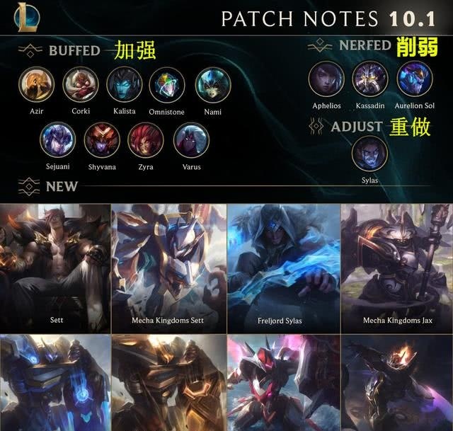 lol10.16版本更新什么皮肤,lol新版本塞拉斯装备