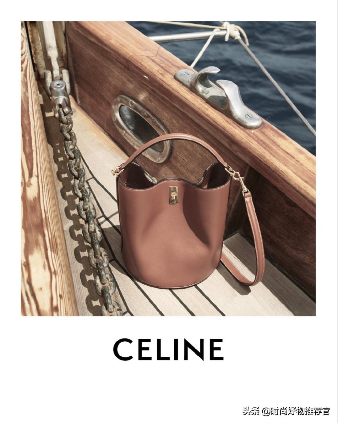 celine标志印花横款手袋,celine新款牛皮革手袋