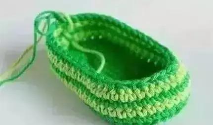 6-12个月宝宝毛线鞋教程,可爱款钩针宝宝鞋