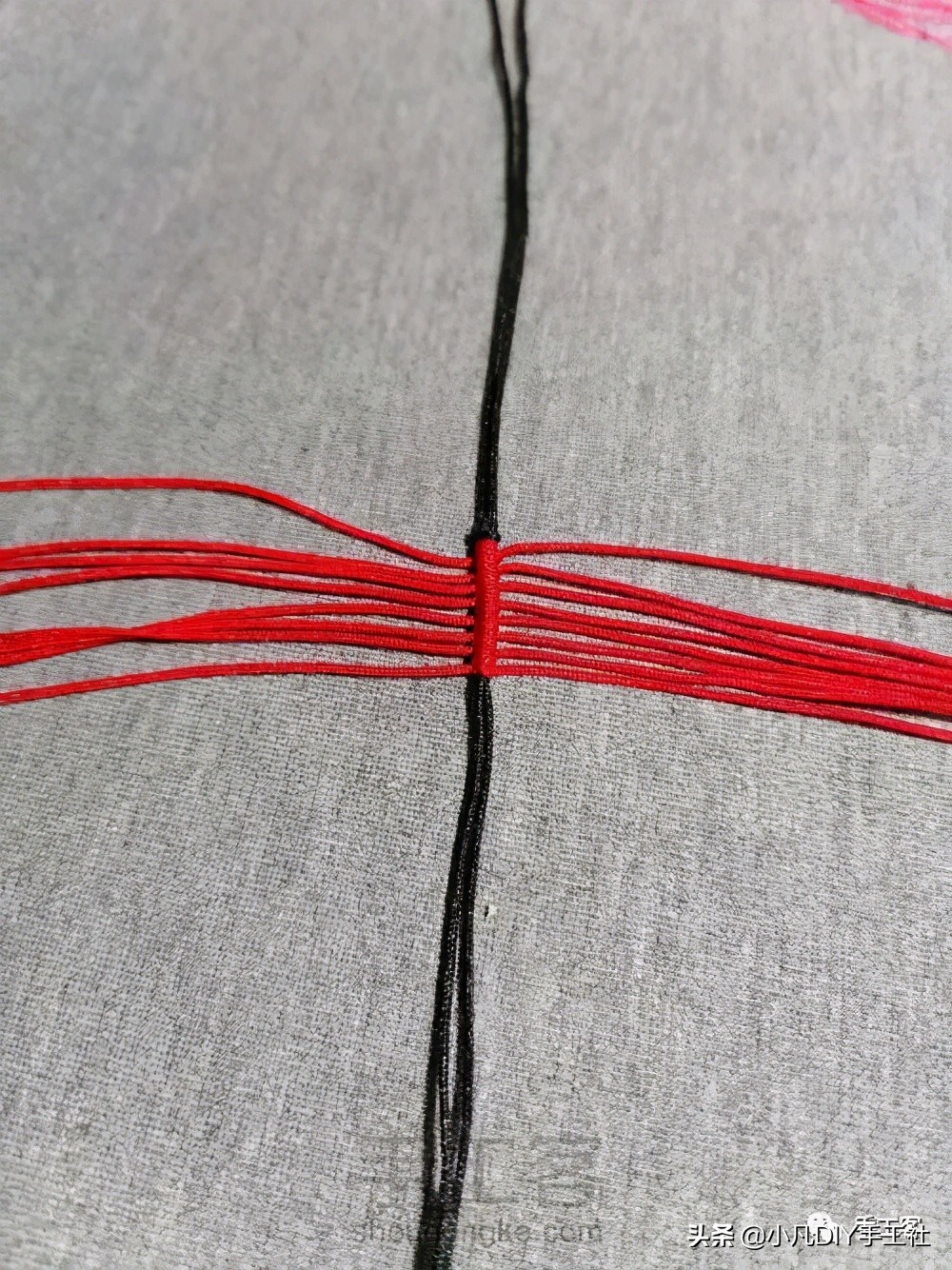 虾米编绳教程,编渔网绳开头慢动作教程