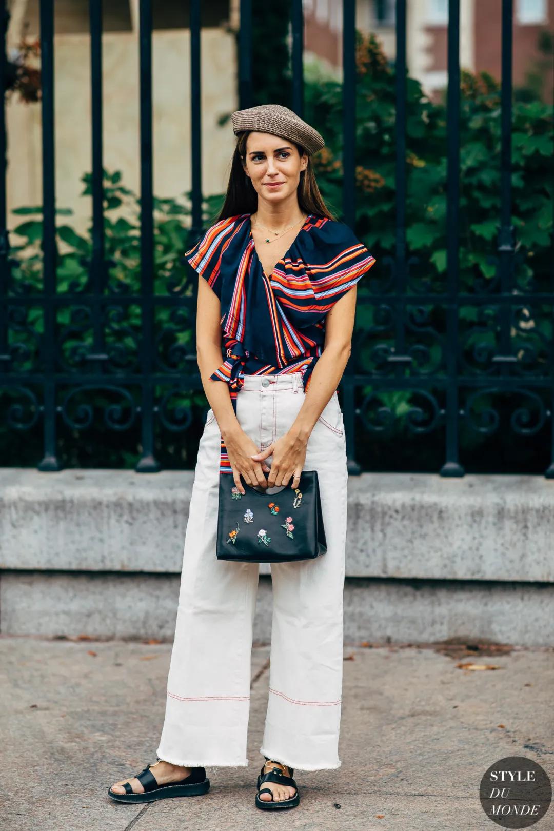 夏季时尚御姐凉鞋穿搭,气质牛皮凉鞋怎么搭配裤子