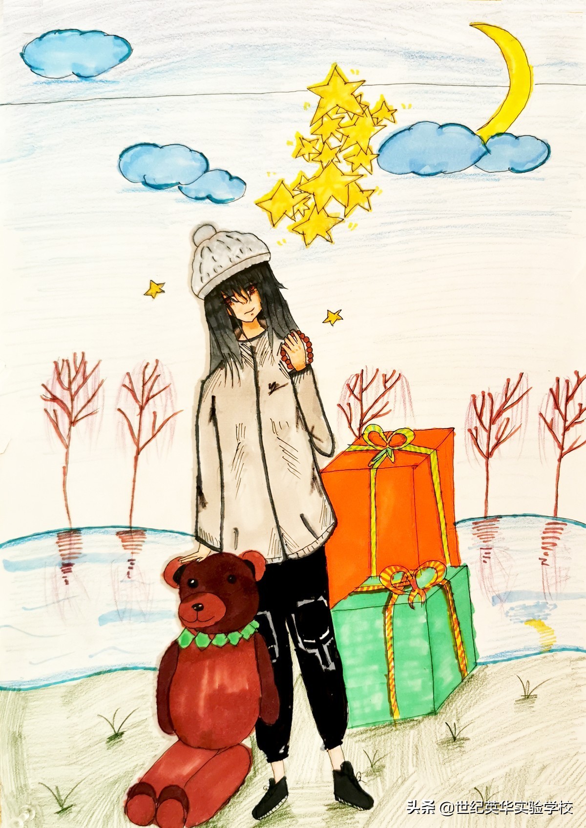 生活中温暖感人的瞬间绘画作品,记录暖人心感人瞬间绘画