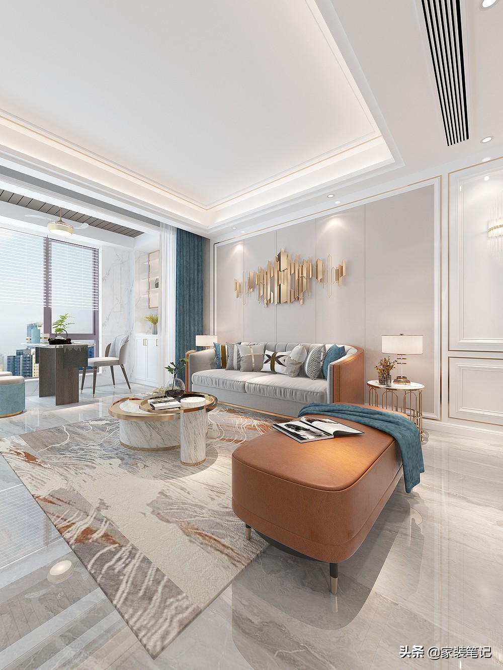 看了样板间就想买,轻奢风样板房小户型