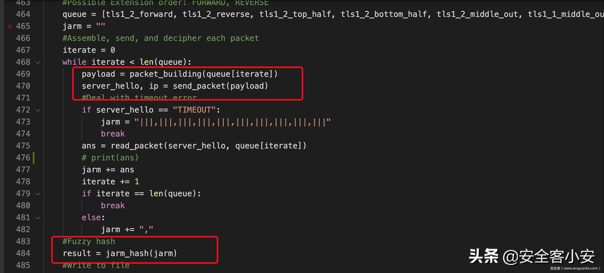利用JARM指纹进行TLS服务端标记