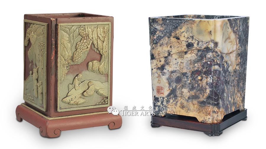 笔筒文艺中式,笔筒竹子论语