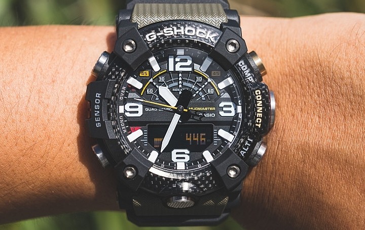 casio卡西欧手表男黑金gshock讲解,卡西欧gg-b100蓝牙连接都能做什么