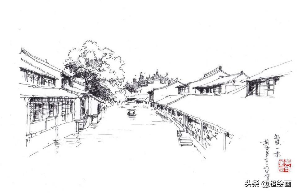 十大顶级钢笔画速写,钢笔速写100幅图片