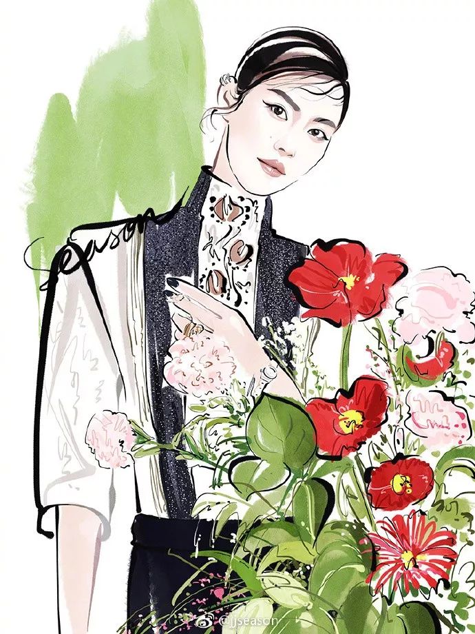 精美水墨插画,那些浪漫的水墨画插画