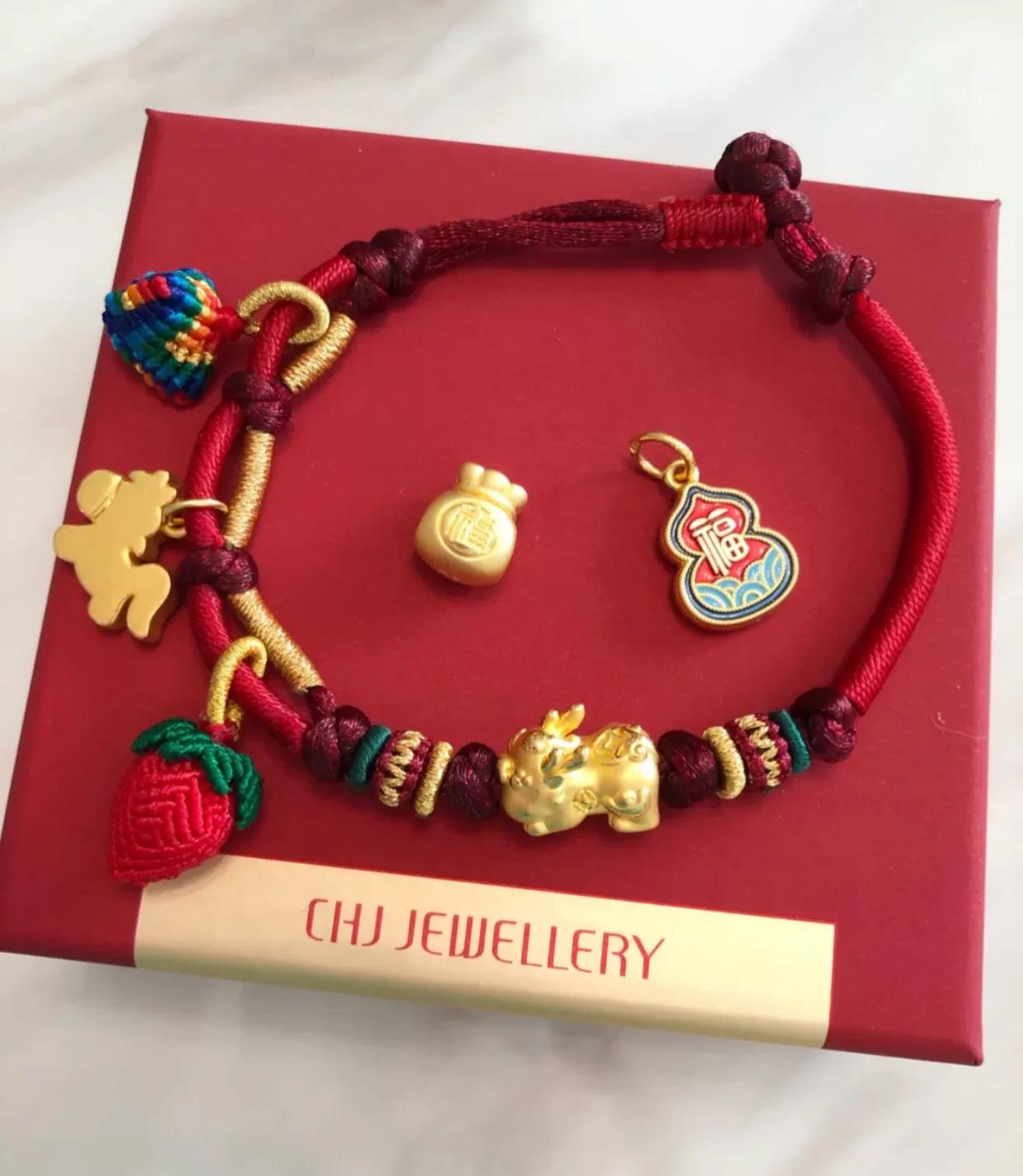 潮宏基hellokitty黄金手链,潮宏基金手链9999千足金