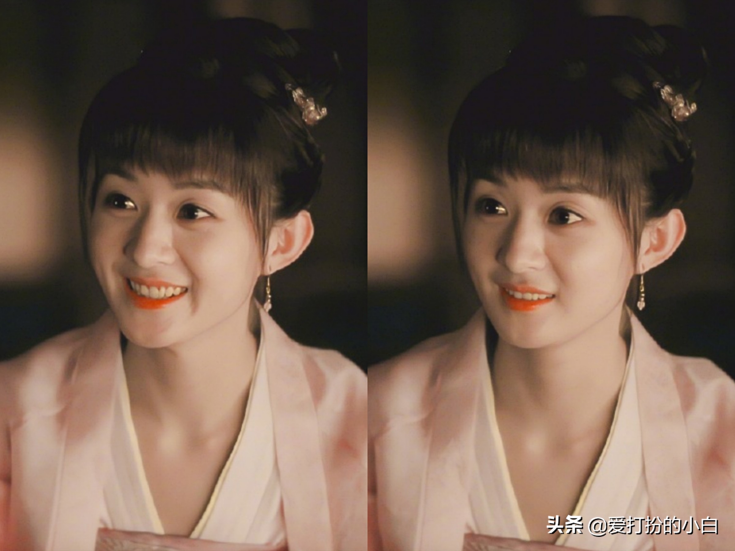 赵丽颖真的很适合这样复古的装扮,赵丽颖复古衬衫穿搭