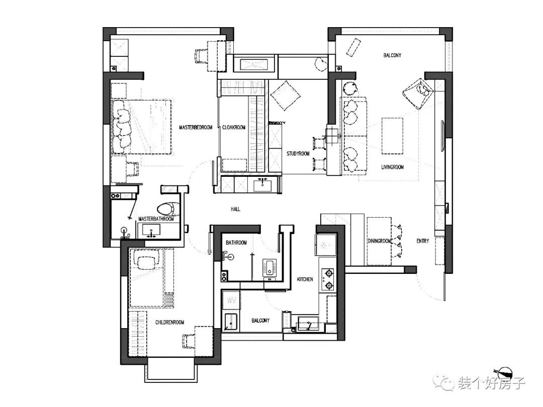客餐厅吧台书柜一体隔断现代轻奢,客餐一体吧台怎么设计合理