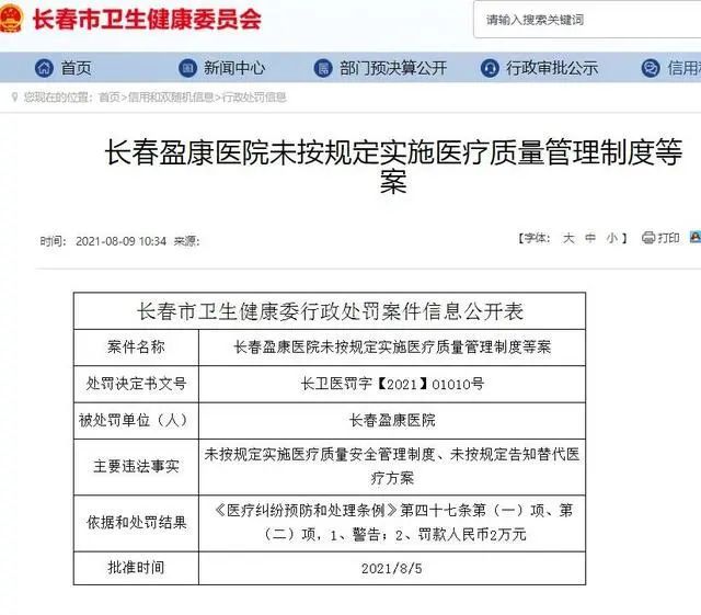 吉大一院五名医师被罚,多家三甲医院院长被查处