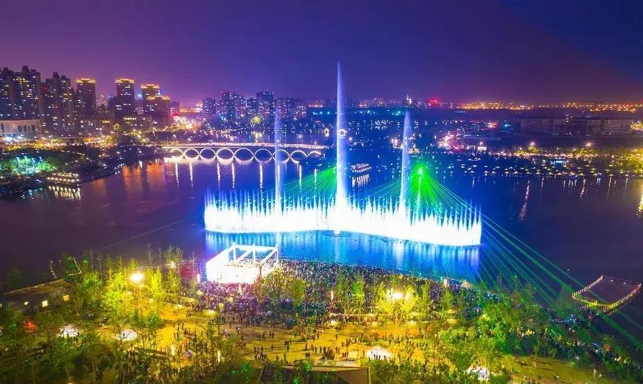 合肥步行街喷泉,合肥肥东抖音打卡网红地