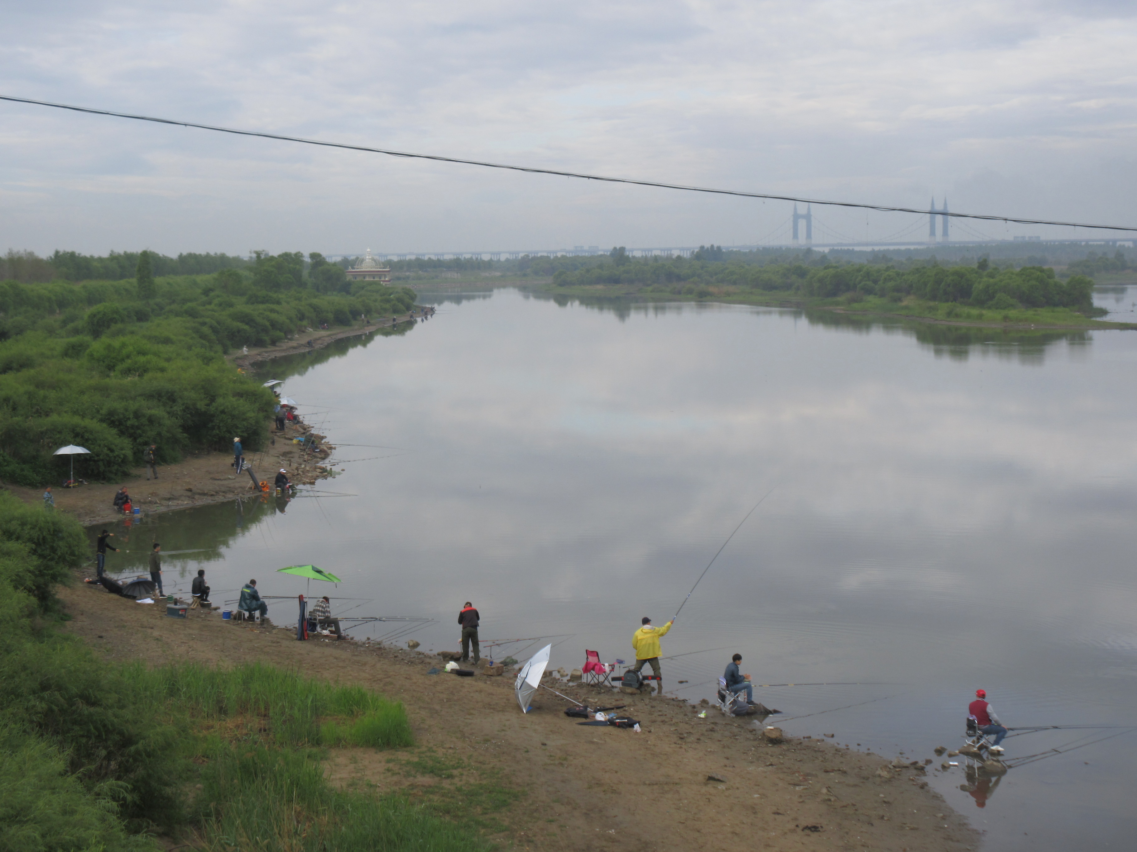 真是羡慕这位老钓友，不仅会挑钓位，遛鱼更专业